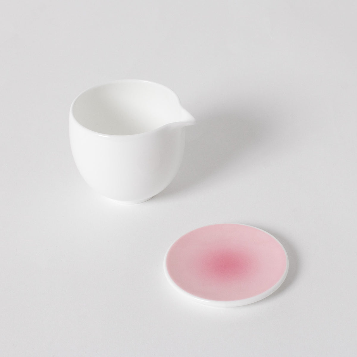 フタ付クリーマー(80cc) (ダスティピンク）