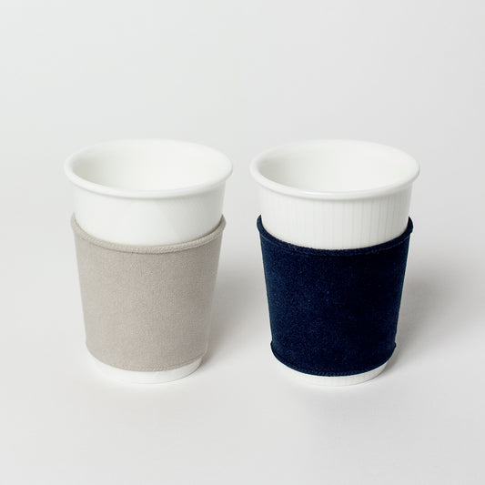 like a Paper Cup ペアセット (金彩なし) スリーブ付 (ライトグレー・インディゴ)