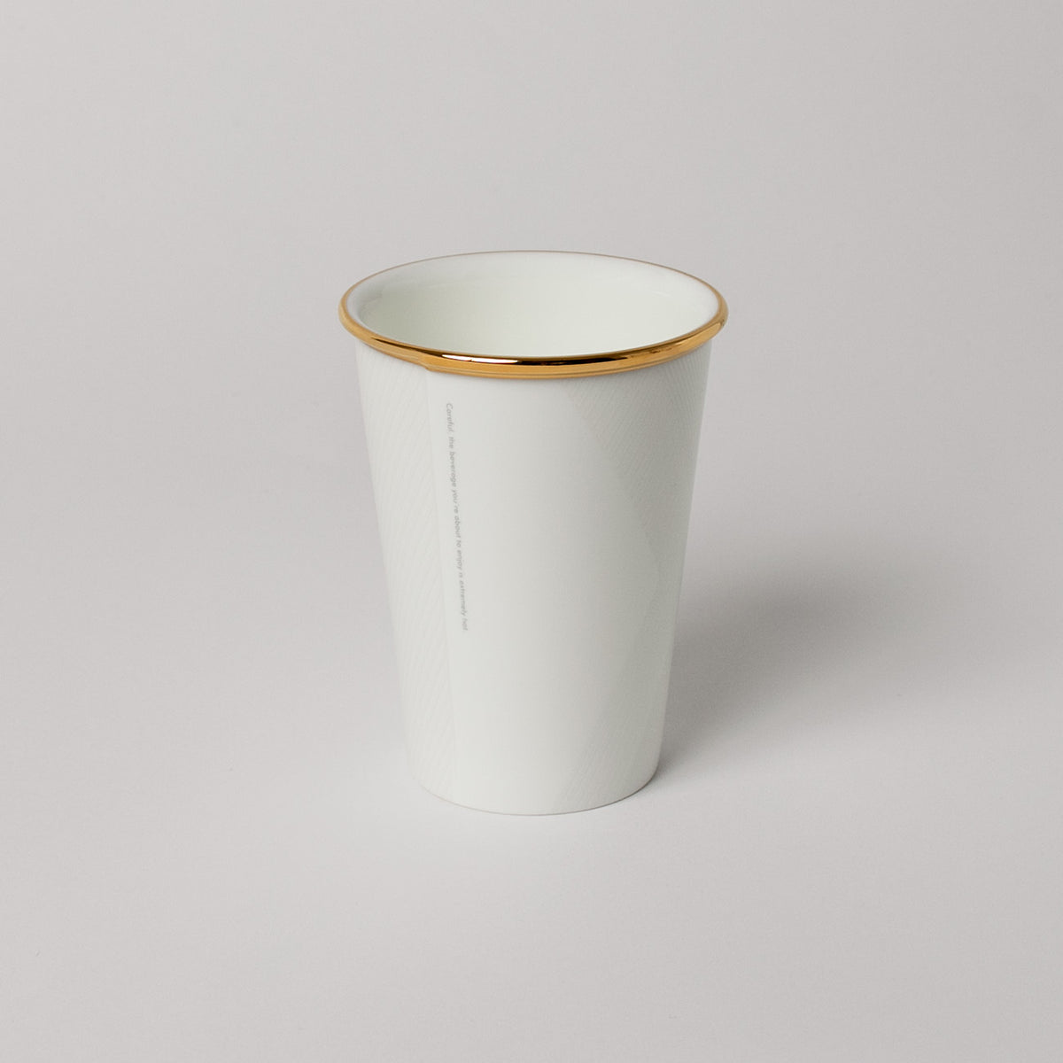 like a Paper Cup (鼓門 金彩) スリーブ付 (ライトグレー)