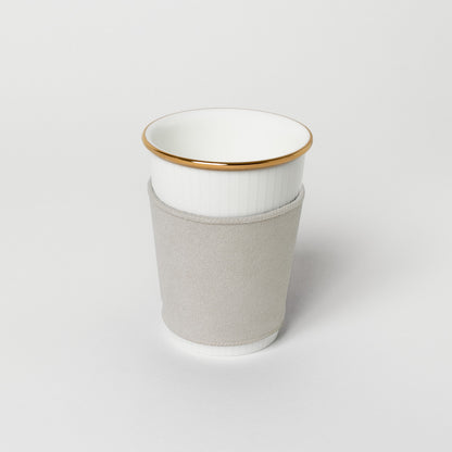 like a Paper Cup (出格子 金彩) スリーブ付 (ライトグレー)