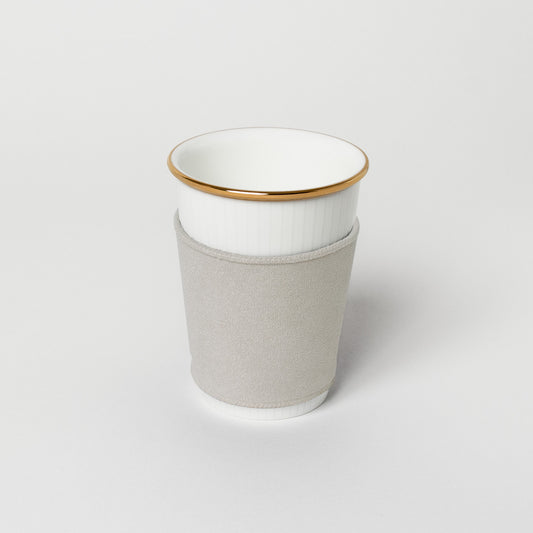 like a Paper Cup (出格子 金彩) スリーブ付 (ライトグレー)