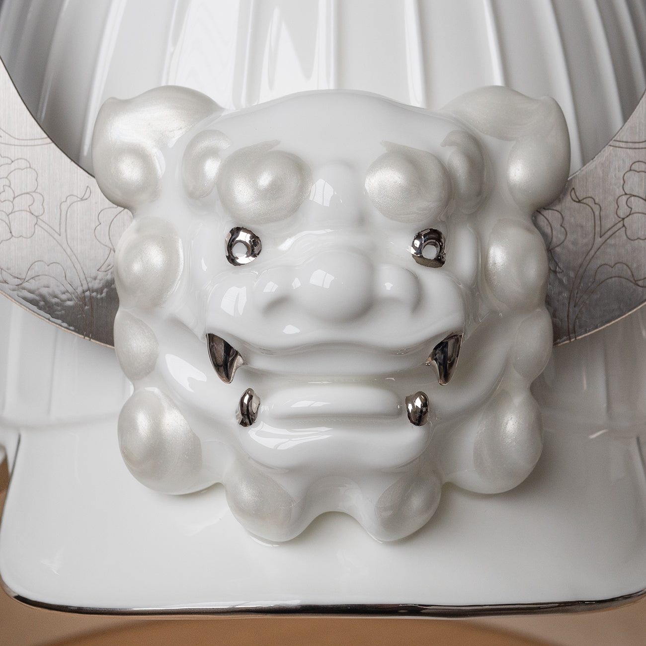 兜 獅子に牡丹 名入れ扇札付
